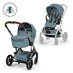 Детская коляска Cybex Balios S Lux TPE 2 в 1 Stormy Blue, спальный блок Fold Cot и дождевик Детская коляска Cybex Balios S Lux TPE 2 в 1 Stormy Blue, спальный блок Fold Cot и дождевик