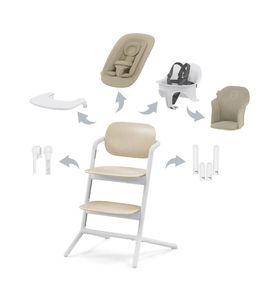 Стульчик для кормления Cybex LEMO PT 4-in-1 Set Sand White