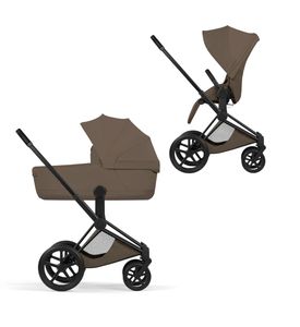 Коляска Cybex Priam 5 Style Matt Black 2 в 1 Coconut Brown