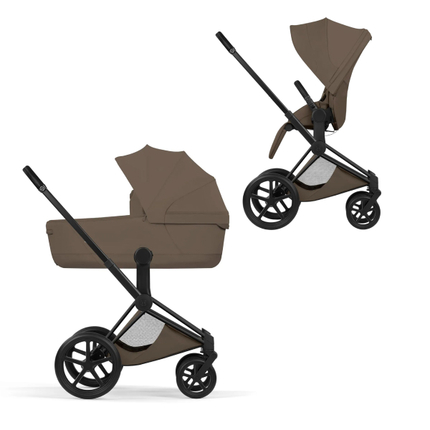 Коляска Priam 5 Style Matt Black 2 в 1 Coconut Brown