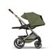 Детская коляска Cybex Balios S Lux TPE 2 в 1 Moss Green, спальный блок Fold Cot и дождевик