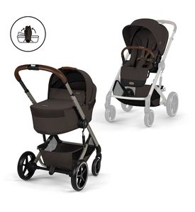 Детская коляска Cybex Balios S Lux TPE 2 в 1 Chocolate Brown, спальный блок Fold Cot и дождевик Детская коляска Cybex Balios S Lux TPE 2 в 1 Chocolate Brown, спальный блок Fold Cot и дождевик