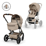 Детская коляска Cybex Balios S Lux TPE 2 в 1 Almond Beige, спальный блок Fold Cot и дождевик Детская коляска Cybex Balios S Lux TPE 2 в 1 Almond Beige, спальный блок Fold Cot и дождевик