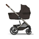 Детская коляска Cybex Balios S Lux TPE 2 в 1 Chocolate Brown, спальный блок Fold Cot и дождевик