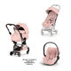 Детская коляска Cybex Coya Style Rosegold Peach Pink с дождевиком Детская коляска Cybex Coya Style Rosegold Peach Pink с дождевиком