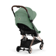 Детская коляска Cybex Coya Rosegold Leaf green с дождевиком и бампером