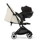 Детская коляска Orfeo BLK Canvas White с дождевиком и бампером