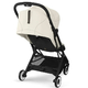 Детская коляска Orfeo BLK Canvas White с дождевиком и бампером