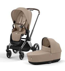 Детская коляска Cybex Priam IV Chrome Brown 2 в 1 со спальным блоком Cozy Beige Детская коляска Cybex Priam IV Chrome Brown 2 в 1 со спальным блоком Cozy Beige