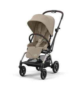 Детская коляска Cybex Eezy S Twist+ 2 TPE Almond Beige с дождевиком и бампером