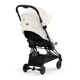 Детская коляска  Cybex Coya шасси Matt Black  Off White +  дождевик