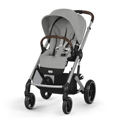 Детская коляска Cybex Balios S Lux SLV Stone Grey с дождевиком