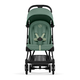 Детская коляска Cybex Coya Matt Black Leaf green с дождевиком и бампером