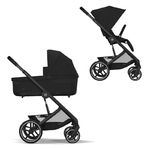 Детская коляска Cybex Balios S Lux BLK 2 В 1 Moon Black спальный блок и дождевик Детская коляска Cybex Balios S Lux BLK 2 В 1 Moon Black спальный блок и дождевик