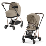 Детская коляска 2 в 1 Cybex Mios III Cozy beige  на шасси Rose gold