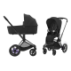 Детская коляска Cybex e-Priam IV 2-в-1 Matt Black/Peach Pink