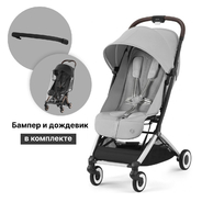 Детская коляска Cybex Orfeo  с дождевиком и бампером  BLK Fog grey