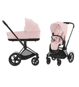 Детская коляска Cybex e-Priam IV 2-в-1 Matt Black/Peach Pink Детская коляска Cybex e-Priam IV 2-в-1 Matt Black/Peach Pink