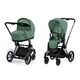 Детская коляска Cybex e-Priam IV 2-в-1 Matt Black/Peach Pink