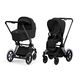 Детская коляска Cybex e-Priam IV 2-в-1 Matt Black/Peach Pink
