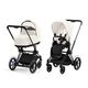 Детская коляска Cybex e-Priam IV 2-в-1 Matt Black/Peach Pink