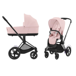 Детская коляска Cybex e-Priam IV 2-в-1 Matt Black/Peach Pink