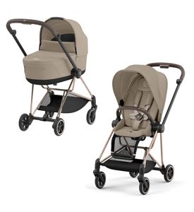 Детская коляска 2 в 1 Cybex Mios III Cozy beige  на шасси Rose gold