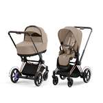 Детская коляска Cybex e-Priam IV 2-в-1 Rosegold цвет Cozy Beige