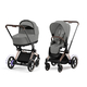 Детская коляска Cybex e-Priam IV 2-в-1 Rosegold цвет Cozy Beige