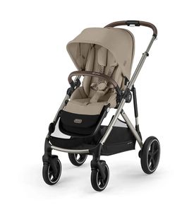 Детская коляска Cybex Gazelle S TPE Almond Beige с корзиной и дождевиком