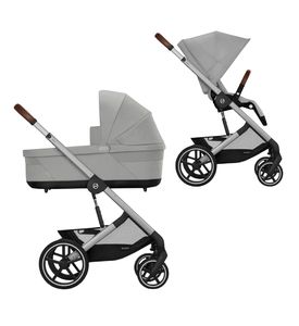 Детская коляска Cybex Balios S Lux SLV Stone Grey с дождевиком