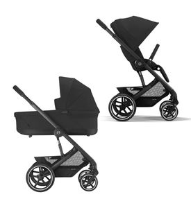 Детская коляска Cybex Balios S Lux BLK 2 В 1 Moon Black спальный блок и дождевик