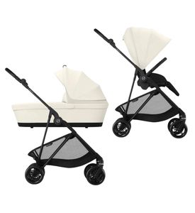 Детская коляска 2 в 1 Cybex Melio Carbon Canvas White