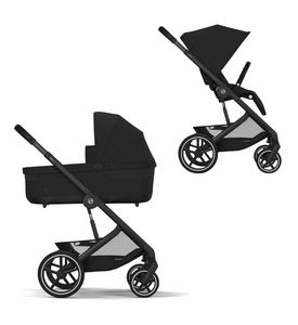 Детская коляска Cybex Balios S Lux BLK 2 В 1 Moon Black спальный блок и дождевик Детская коляска Cybex Balios S Lux BLK 2 В 1 Moon Black спальный блок и дождевик
