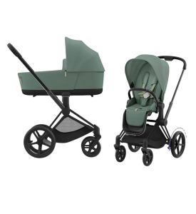 Детская коляска Cybex e-Priam IV 2-в-1 Matt Black/Peach Pink