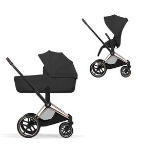 Коляска Cybex Priam 5 Style Rosegold 2 в 1 Sepia Black