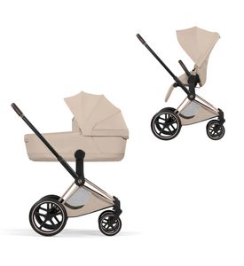 Коляска Cybex Priam 5 Style Rosegold 2 в 1 Cozy Beige