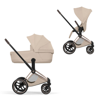 Коляска Cybex Priam 5 Style Rosegold 2 в 1 Cozy Beige