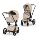 Коляска Cybex Priam 5 Style Rosegold 2 в 1 Cozy Beige