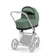 Детская коляска Cybex Priam IV Chrome Brown 2 в 1 со спальным блоком Leaf Green