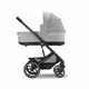 Детская коляска Cybex Balios S Lux на шасси Black 3 в 1, Lava Grey, Aton B2 i-Size с дождевиком и адаптерами