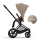 Детская коляска Cybex Priam IV Matt Black 2 в 1 со спальным блоком Cozy Beige