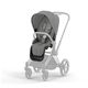 Детская коляска Cybex Priam IV Chrome Brown 2 в 1 со спальным блоком Mirage Grey