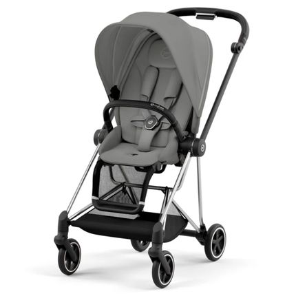 Детская прогулочная коляска Cybex MIOS III Mirage Grey на шасси Chrome Black 2023