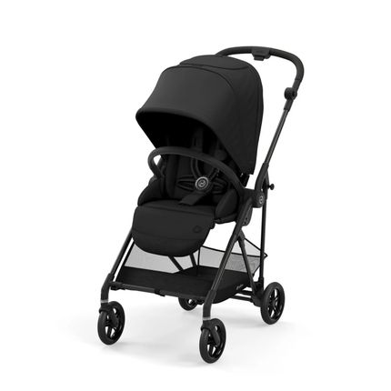 Детская коляска Cybex Melio Carbon Deep Black с дождевиком