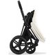 Детская коляска Cybex Priam IV Matt Black 2 в 1 со спальным блоком Off White