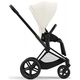 Детская коляска Cybex Priam IV Matt Black 2 в 1 со спальным блоком Off White