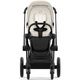 Детская коляска Cybex Priam IV Matt Black 2 в 1 со спальным блоком Off White