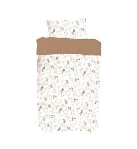 Ellipse Постельное бельё в детскую кроватку «Зайчики с грибами» (мокко, сатин)