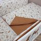 Ellipse Постельное бельё в детскую кроватку «Зайчики с грибами» (мокко, сатин)